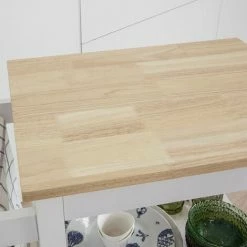 SoBuy Wood Kitchen Storage Serving Trolley Cart Shelf With Castors FKW67-WN -SOBUY Shop 10359062 4
