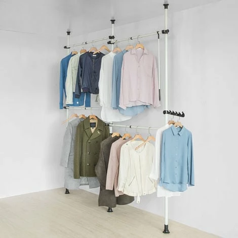 SoBuy Clothes Racks Telescopic Wardrobe Organiser Hanging Rail Clothes Storage Shelf,KLS03 3 SoBuy Clothes Racks Telescopic Wardrobe Organiser Hanging Rail Clothes Storage Shelf,KLS03 - Image 3