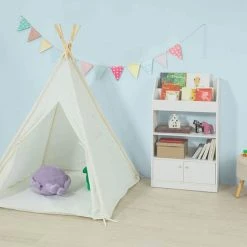 SoBuy White Wood Children‘s Storage Display Bookcase Cabinet KMB11-W 7 SoBuy White Wood Children‘s Storage Display Bookcase Cabinet KMB11-W -SOBUY Shop 10410428 3