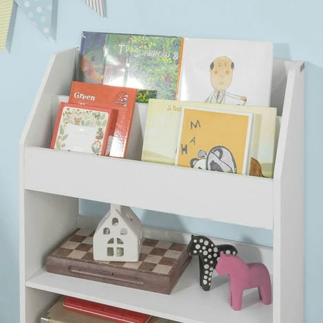 SoBuy White Wood Children‘s Storage Display Bookcase Cabinet KMB11-W 5 SoBuy White Wood Children‘s Storage Display Bookcase Cabinet KMB11-W - Image 5