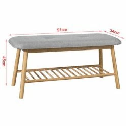 SoBuy Shoe Racks And Tidies Hallway Seat Bench End Bench With Seat Cushion,FSR24-K-HG 3 SoBuy Shoe Racks And Tidies Hallway Seat Bench End Bench With Seat Cushion,FSR24-K-HG -SOBUY Shop 11278578 4