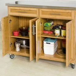 SoBuy Extendable Worktop Kitchen Trolley Island Storage Cupboard, FKW69-N 8 SoBuy Extendable Worktop Kitchen Trolley Island Storage Cupboard, FKW69-N -SOBUY Shop 11278579 4