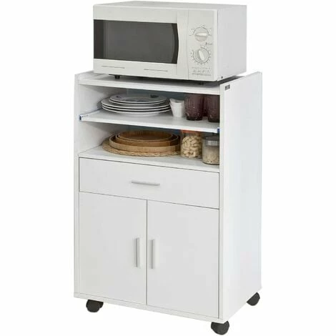 SoBuy Kitchen Wheeled Microwave Shelf,Storage Cupboard Cabinet Unit, FSB09-W SoBuy Kitchen Wheeled Microwave Shelf,Storage Cupboard Cabinet Unit, FSB09-W -SOBUY Shop 11278584 1