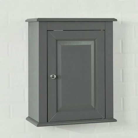 SoBuy Wood Wall Mounted Bathroom Storage Cabinet with Door Grey FRG203-DG SoBuy Wood Wall Mounted Bathroom Storage Cabinet With Door Grey FRG203-DG -SOBUY Shop 11751725 2