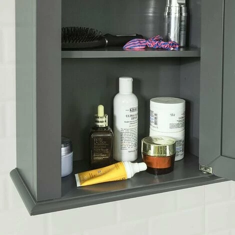 SoBuy Wood Wall Mounted Bathroom Storage Cabinet with Door Grey FRG203-DG SoBuy Wood Wall Mounted Bathroom Storage Cabinet With Door Grey FRG203-DG -SOBUY Shop 11751725 4