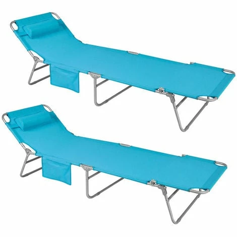 SoBuy Set Of 2 Adjustable Folding Outdoor Camping Chair Bed,Blue OGS35-Bx2 1 SoBuy Set Of 2 Adjustable Folding Outdoor Camping Chair Bed,Blue OGS35-Bx2