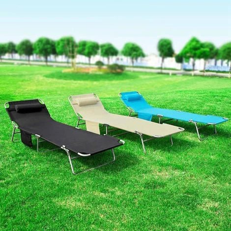 SoBuy Set Of 2 Adjustable Folding Outdoor Camping Chair Bed,Blue OGS35-Bx2 5 SoBuy Set Of 2 Adjustable Folding Outdoor Camping Chair Bed,Blue OGS35-Bx2 - Image 5