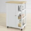 SoBuy Kitchen Storage Serving Trolley Cart With 3-tier Side Rack FKW75-WN