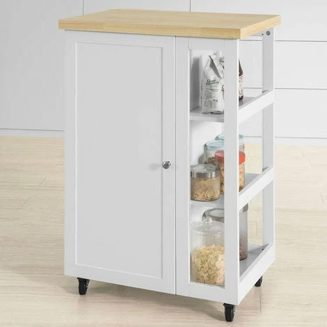 SoBuy Kitchen Storage Serving Trolley Cart with 3-tier Side Rack FKW75-WN SoBuy Kitchen Storage Serving Trolley Cart With 3-tier Side Rack FKW75-WN -SOBUY Shop 11930688 1