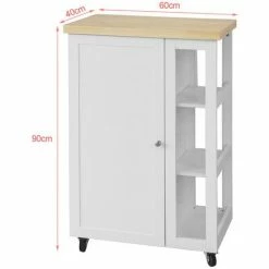 SoBuy Kitchen Storage Serving Trolley Cart With 3-tier Side Rack FKW75-WN 2 SoBuy Kitchen Storage Serving Trolley Cart With 3-tier Side Rack FKW75-WN -SOBUY Shop 11930688 3