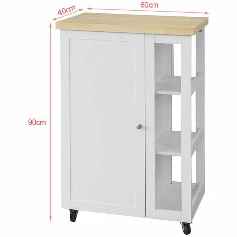 SoBuy Kitchen Storage Serving Trolley Cart with 3-tier Side Rack FKW75-WN SoBuy Kitchen Storage Serving Trolley Cart With 3-tier Side Rack FKW75-WN -SOBUY Shop 11930688 3