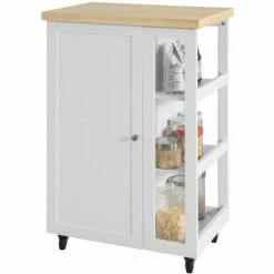 SoBuy Kitchen Storage Serving Trolley Cart With 3-tier Side Rack FKW75-WN 3 SoBuy Kitchen Storage Serving Trolley Cart With 3-tier Side Rack FKW75-WN -SOBUY Shop 11930688 4