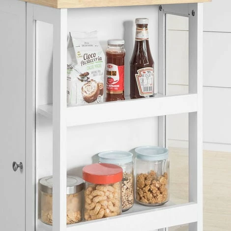 SoBuy Kitchen Storage Serving Trolley Cart with 3-tier Side Rack FKW75-WN SoBuy Kitchen Storage Serving Trolley Cart With 3-tier Side Rack FKW75-WN -SOBUY Shop 11930688 5