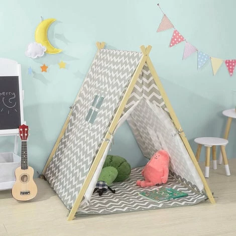 SoBuy Gift Kids Teepee Children Play Tent Playhouse With Floor Mat OSS02-HG 1 SoBuy Gift Kids Teepee Children Play Tent Playhouse With Floor Mat OSS02-HG