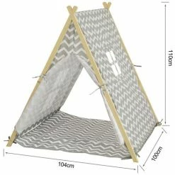 SoBuy Gift Kids Teepee Children Play Tent Playhouse With Floor Mat OSS02-HG 8 SoBuy Gift Kids Teepee Children Play Tent Playhouse With Floor Mat OSS02-HG -SOBUY Shop 12271617 4