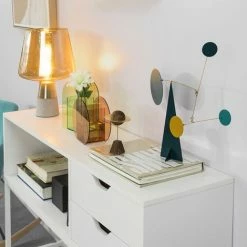 SoBuy 2 Drawers Console Table Hall Table Side Table End Table Living Room Table,FSB20-W -SOBUY Shop 13513863 3