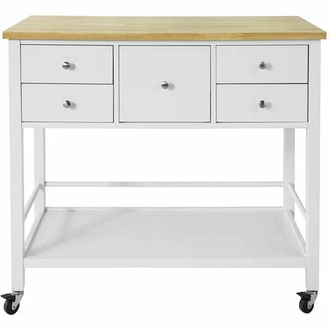 SoBuy Kitchen Trolley Cart Kitchen Storage Trolley with 5 Drawers and Storage Shelf,FKW80-WN SoBuy Kitchen Trolley Cart Kitchen Storage Trolley With 5 Drawers And Storage Shelf,FKW80-WN -SOBUY Shop 14359066 1
