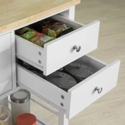 SoBuy Kitchen Trolley Cart Kitchen Storage Trolley With 5 Drawers And Storage Shelf,FKW80-WN 3 SoBuy Kitchen Trolley Cart Kitchen Storage Trolley With 5 Drawers And Storage Shelf,FKW80-WN -SOBUY Shop 14359066 4