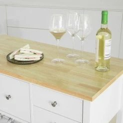 SoBuy Kitchen Trolley Cart Kitchen Storage Trolley With 5 Drawers And Storage Shelf,FKW80-WN 4 SoBuy Kitchen Trolley Cart Kitchen Storage Trolley With 5 Drawers And Storage Shelf,FKW80-WN -SOBUY Shop 14359066 5