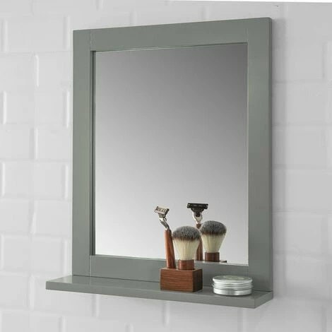 SoBuy Wall Mounted Bathroom Mirror With Storage Shelf, Bathroom Wall Mirror,FRG129-SG 2 SoBuy Wall Mounted Bathroom Mirror With Storage Shelf, Bathroom Wall Mirror,FRG129-SG - Image 2
