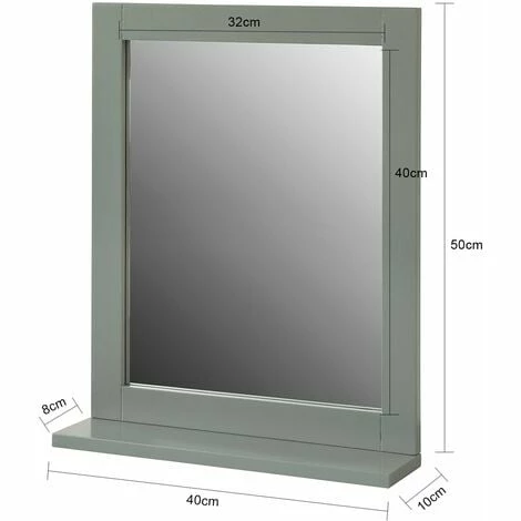 SoBuy Wall Mounted Bathroom Mirror With Storage Shelf, Bathroom Wall Mirror,FRG129-SG 3 SoBuy Wall Mounted Bathroom Mirror With Storage Shelf, Bathroom Wall Mirror,FRG129-SG - Image 3
