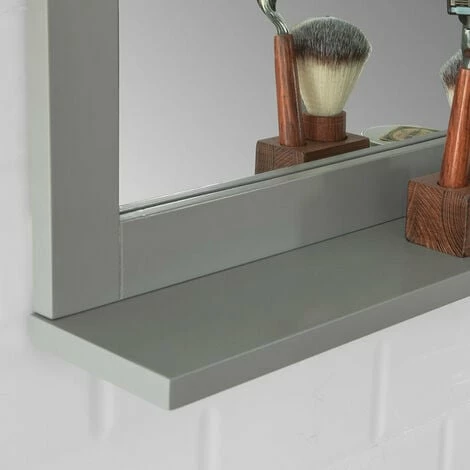 SoBuy Wall Mounted Bathroom Mirror With Storage Shelf, Bathroom Wall Mirror,FRG129-SG 4 SoBuy Wall Mounted Bathroom Mirror With Storage Shelf, Bathroom Wall Mirror,FRG129-SG - Image 4