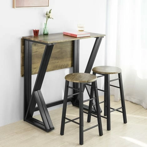 SoBuy Bar Set-Half-folded Bar Table and 4 Stools, 5 Pieces Home Kitchen Breakfast Bar, OGT24-N SoBuy Bar Set-Half-folded Bar Table And 4 Stools, 5 Pieces Home Kitchen Breakfast Bar, OGT24-N -SOBUY Shop 16499644 2