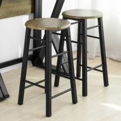 SoBuy Bar Set-Half-folded Bar Table And 4 Stools, 5 Pieces Home Kitchen Breakfast Bar, OGT24-N 4 SoBuy Bar Set-Half-folded Bar Table And 4 Stools, 5 Pieces Home Kitchen Breakfast Bar, OGT24-N -SOBUY Shop 16499644 5