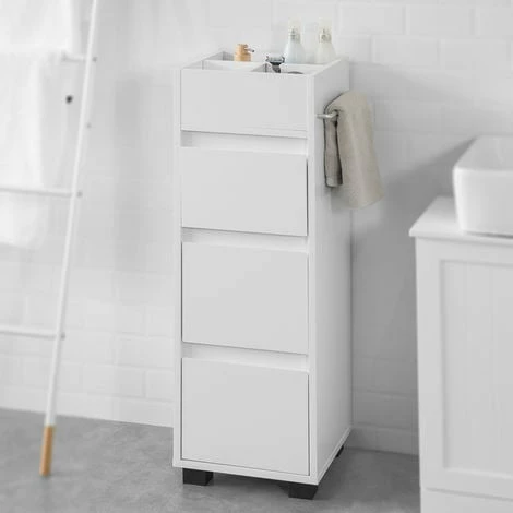 SoBuy White Bathroom Cabinet Bathroom Storage Cabinet Unit With 3 Drawers,BZR29-W 1 SoBuy White Bathroom Cabinet Bathroom Storage Cabinet Unit With 3 Drawers,BZR29-W