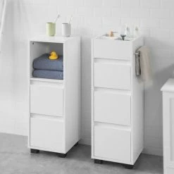 SoBuy White Bathroom Cabinet Bathroom Storage Cabinet Unit With 3 Drawers,BZR29-W 7 SoBuy White Bathroom Cabinet Bathroom Storage Cabinet Unit With 3 Drawers,BZR29-W -SOBUY Shop 16744284 3