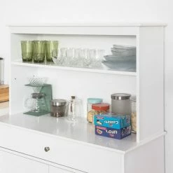 SoBuy Home Kitchen Sideboard Storage Cabinet Cupboard White,FSB26-W -SOBUY Shop 18108041 5