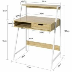 SoBuy Home Office Table Desk Computer Desk Workstation With Storage Shelf,FWT63-N 8 SoBuy Home Office Table Desk Computer Desk Workstation With Storage Shelf,FWT63-N -SOBUY Shop 18631053 4