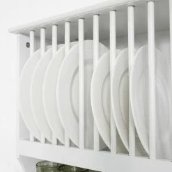 SoBuy Wall Mounted Kitchen Plate Cup Rack, Kitchen Wall Shelf, Kitchen Storage Rack Shelf KCR04-W -SOBUY Shop 22406298 4