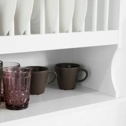 SoBuy Wall Mounted Kitchen Plate Cup Rack, Kitchen Wall Shelf, Kitchen Storage Rack Shelf KCR04-W -SOBUY Shop 22406298 5