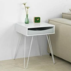 SoBuy Side Table End Table Bedside Table, Coffee Table Bed Sofa Side Table,FBT82-W -SOBUY Shop 22406334 5