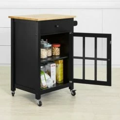 SoBuy Kitchen Storage Cabinet Cupboard Sideboard Kitchen Island,FKW98-SCH -SOBUY Shop 22406703 3