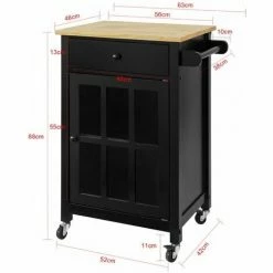 SoBuy Kitchen Storage Cabinet Cupboard Sideboard Kitchen Island,FKW98-SCH -SOBUY Shop 22406703 4