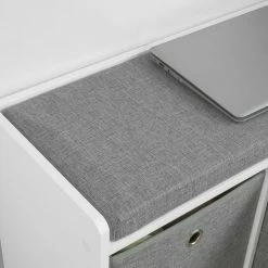 SoBuy Storage Shoe Bench With Seat Shoe Chest With 2 Grey Baskets,FSR65-K-DG 8 SoBuy Storage Shoe Bench With Seat Shoe Chest With 2 Grey Baskets,FSR65-K-DG -SOBUY Shop 22407103 4