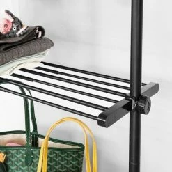 SoBuy Clothes Racks Adjustable Wardrobe Organiser Clothes Shelf System Hanging,Black,KLS07-SCH 9 SoBuy Clothes Racks Adjustable Wardrobe Organiser Clothes Shelf System Hanging,Black,KLS07-SCH -SOBUY Shop 22968660 5