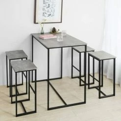 SoBuy Bar Set-1 Bar Table And 4 Stools, Home Kitchen Breakfast Bar Set Furniture Dining Set OGT15-HG 7 SoBuy Bar Set-1 Bar Table And 4 Stools, Home Kitchen Breakfast Bar Set Furniture Dining Set OGT15-HG -SOBUY Shop 24121772 3