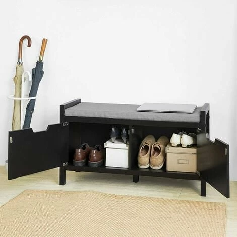 SoBuy Shoe Bench Shoe Rack Shoe Cabinet Hallway Storage Bench,FSR63-SCH 5 SoBuy Shoe Bench Shoe Rack Shoe Cabinet Hallway Storage Bench,FSR63-SCH - Image 5