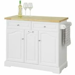 SoBuy Kitchen Storage Trolley Kitchen Cabinet Cupboard Sideboard Kitchen Island,FKW100-WN
