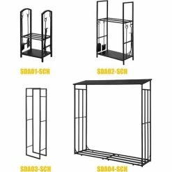 SoBuy 2 Tiers Firewood Rack With 4 Tools, Firewood Shelf Holder Fireplace Log Rack,SDA01-SCH 4 SoBuy 2 Tiers Firewood Rack With 4 Tools, Firewood Shelf Holder Fireplace Log Rack,SDA01-SCH -SOBUY Shop 27431515 5