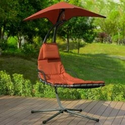 SoBuy Garden Patio Hammock Swing Hammock Swing Chair Sun Lounger Relaxing Chair, OGS39-ZG -SOBUY Shop 35476406 3