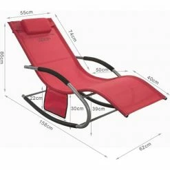 SoBuy Outdoor Garden Rocking Chair Sun Lounger,OGS28-Rx2 2 SoBuy Outdoor Garden Rocking Chair Sun Lounger,OGS28-Rx2 -SOBUY Shop 37949333 3