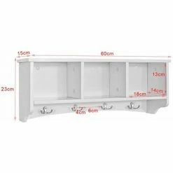 SoBuy Hallway Furniture Set,Shoe Storage Bench And Wall Cabinet Rack,FSR36-K-W+FRG48-W -SOBUY Shop 38154698 3