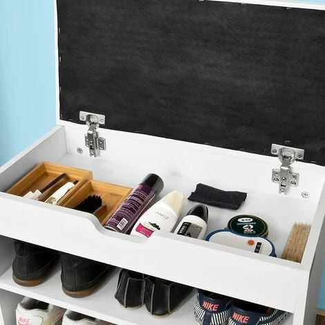 SoBuy Hallway Furniture Set,Shoe Storage Bench And Wall Cabinet Rack,FSR25-W+FRG48-W 3 SoBuy Hallway Furniture Set,Shoe Storage Bench And Wall Cabinet Rack,FSR25-W+FRG48-W - Image 3