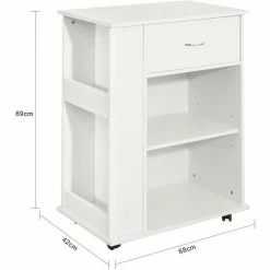 SoBuy Movable Filing Cabinet Printer Stand, Storage Cabinet Cupboard, Side Table End Table,2 Side Shelves, 1 Drawer And 2 Shelves,FSB45-W 7 SoBuy Movable Filing Cabinet Printer Stand, Storage Cabinet Cupboard, Side Table End Table,2 Side Shelves, 1 Drawer And 2 Shelves,FSB45-W -SOBUY Shop 40332679 3