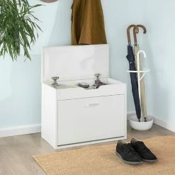 SoBuy Shoe Bench Padded Seat & Flip-drawer,Shoe Cabinet,Shoe Rack,FSR95-W 9 SoBuy Shoe Bench Padded Seat & Flip-drawer,Shoe Cabinet,Shoe Rack,FSR95-W -SOBUY Shop 40332680 5
