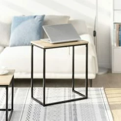 SoBuy Set Of 2 Industrial Style Side Tables End Tables Nesting Tables Coffee Table, FBT108-N 8 SoBuy Set Of 2 Industrial Style Side Tables End Tables Nesting Tables Coffee Table, FBT108-N -SOBUY Shop 47346048 4